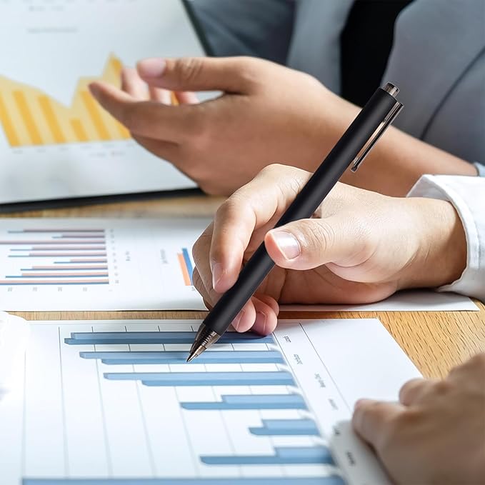 CRYLLIS Pens Bulk, 50Pack Black Pens,Black Ink Ballpoint Pens for Smooth Writing,No Smear,Office Supplies,Back to School Gifts,School Teacher,1.0mm