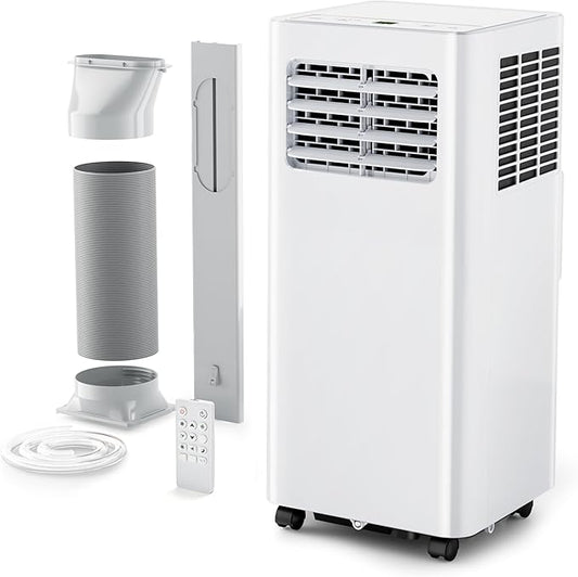 EUHOMY Portable Air Conditioners 8,000 Btu, 3 in 1 Portable Cooling AC with Dehumidifier, Fan, Sleep Modes, AC Unit with Remote Control & 24H Timer for Bedroom, Rooms, Apartments up to 350 Sq.Ft.