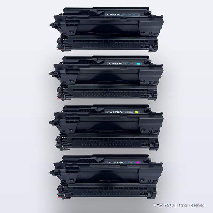 CARTRA 655A 4 Pack Toner Cartridge Replacement CF450A CF451A CF452A CF453A for HP Color Laserjet Enterprise M652n M652 M53dn M653x M653 MFP M681dh M682z Series Printer | Black Cyan Yellow Magenta.