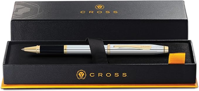 Cross Century II Refillable Rollerball Pen Presented in a Luxury Gift Box - Medium Point, Black Ink, Medalist
