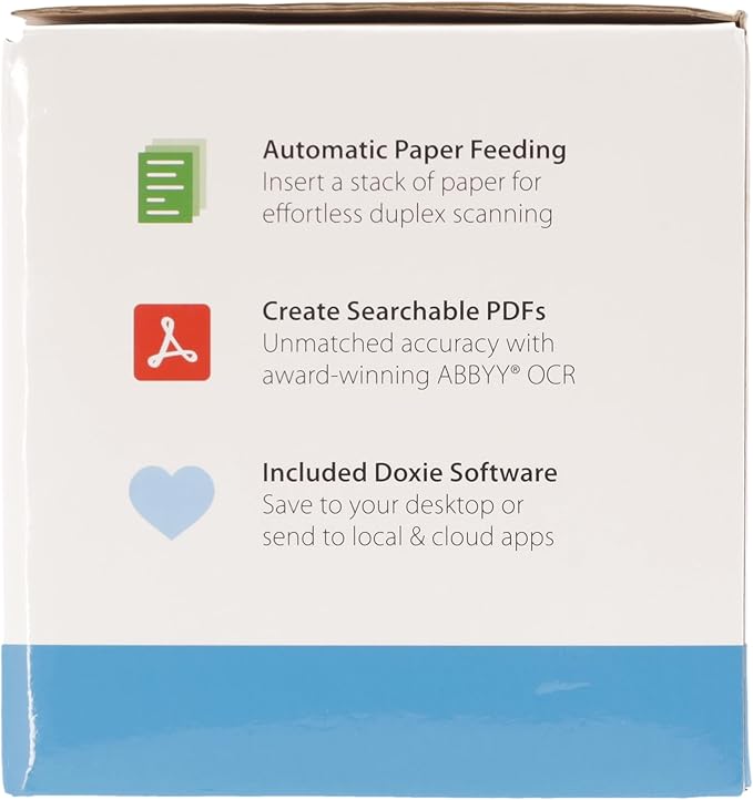 Doxie Pro DX400 - Duplex Document Scanner and Receipt Scanner for Home and Office with Amazing Software for Mac and PC