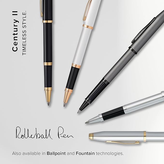 Cross Century II Refillable Ballpoint Pen Presented in a Luxury Gift Box - Medium Point, Black Ink, Gold
