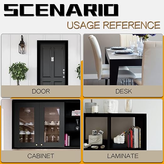 GSCIT Club Black Edge Banding, 1 1/2 Inch x 25ft Melamine With Hot Melt Adhesive Preglued Cabinet Flexible Black Veneer Edging