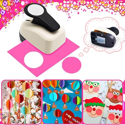 Circle Hole Punch, Circle Punches for Paper Crafts, Circles Puncher, Circles Hole Puncher Set, 5/8 CirclePunch, 1 Inch Craft Punches, 1.5 Inch Large CircleHole Punch, CirclePaper Punch Set