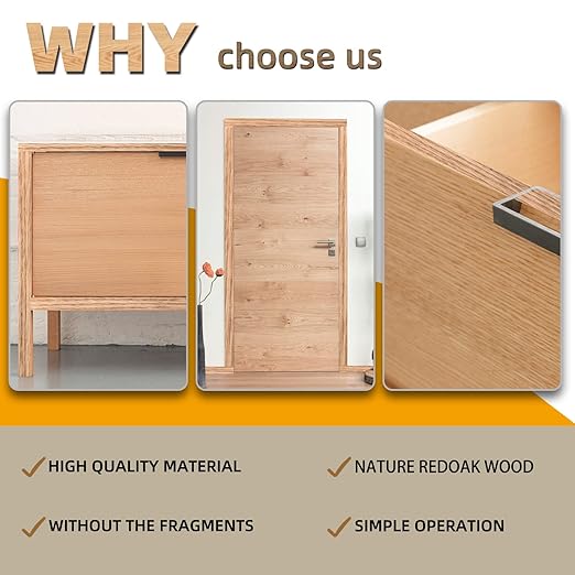 GSCIT Club Red Oak Edge Banding, 1 inch x 500ft roll of Veneer Edge Banding Pre-glued Flexible, Wood Tape Banding for Cabinet Repair Furniture