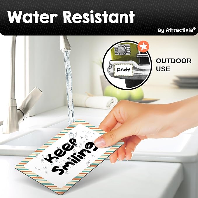 Dry Erase Magnetic Labels 5.6 x 3.7 in, Pattern Borders, Large Dry Erase Magnets, 36-Pack, Erasable Write-On All-Purpose Labels, for Office, Education, Home, Whiteboard