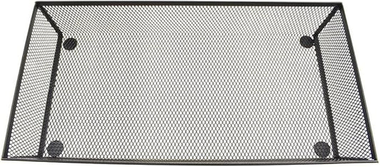 HAHIYO Stackable Mesh Tray Cup 12 x 6 x 2 inches Sturdy Container for Desk Drawer Organizer Collection for Home Office School kitchen Soft Foam Feet No Sharp Edges 1 Pack Black