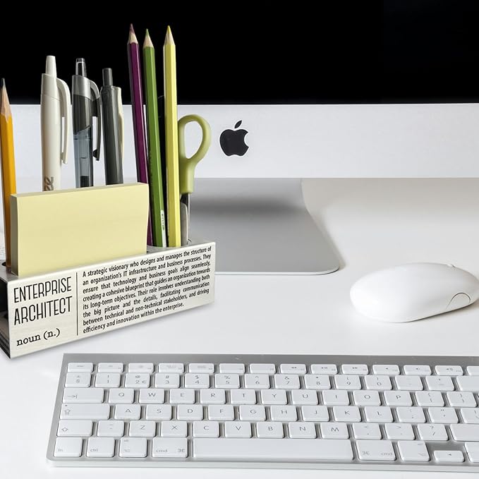 Enterprise Architect Definition Gifts for Women, Men, Business Owner Gifts, Enterprise Architect Entrepreneur Boss Desk Decor Pen Pencil Holders WCC44
