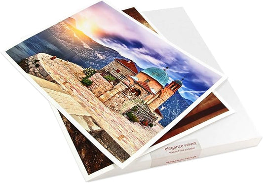 Elegance Velvet 8.5 in x 11 in, 25 Sheets is a Premium Matte 310 gsm, Cold Pressed Bright White Museum Grade Fine Art Inkjet Paper, Compatible with Most Dye-Based and Pigment Printers