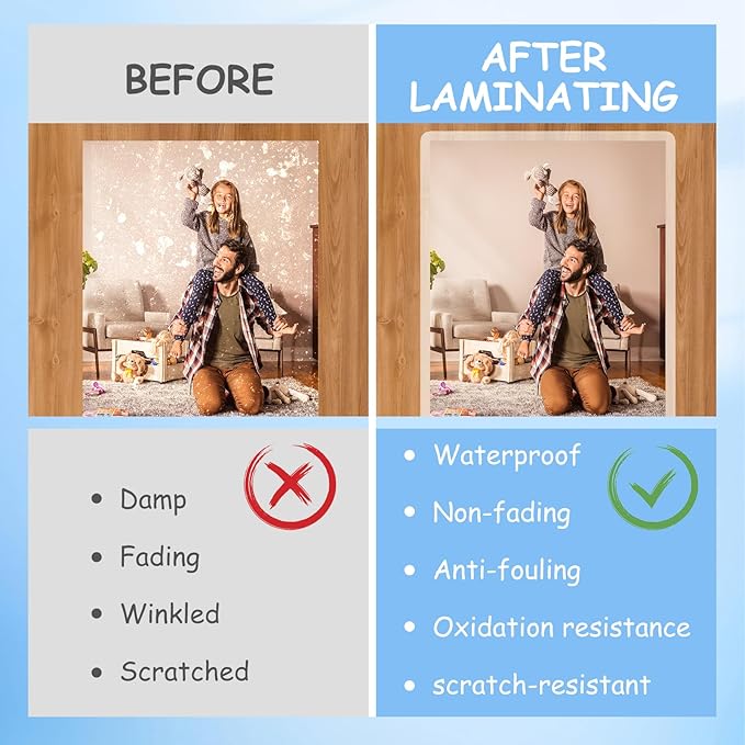 Clear Thermal Laminating Pouches 3mil Letter Size Plastic Laminator Sheets 9 x 11.5 Inch (1000 Pack)