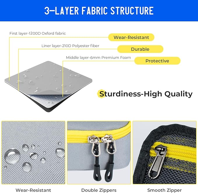 ECHSRT Big Pencil Case, Aesthetic Portable Zipper Pencil Bag with Hidden Pocket, Special Pouch for Men Women Adults, Stationery Organizer Pen Cases for Office Travel, Grey