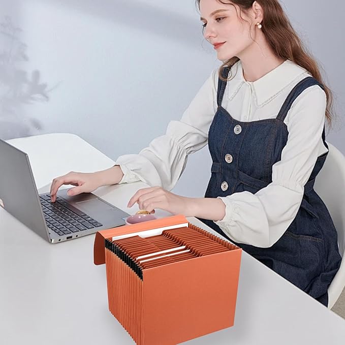 Expanding File Pockets with Cover,A-Z 21 Pockets Accordion File Organizer,Letter Size File Folder,Heavy Duty Expanding File Folder for Classroom,Home,Office and Travel