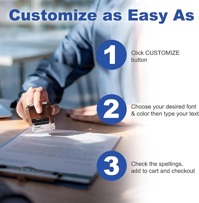 Custom Stamp-Rubber Stamps Custom,self Inking Stamps Personalized-Address Stamps Self Inking Personalized, Signature Stamp for Business, Office, Personal Use (0.78inch x0.78inch)