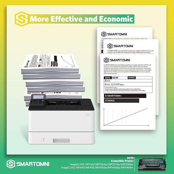 Compatible 057H Toner Cartridge Replacement for Canon 057H 057 CRG-057 Cartridge Compatible with Canon ImageCLASS MF440 MF445dw MF448dw MF449dw LBP220 LBP226dw LBP227dw LBP228dw Printer