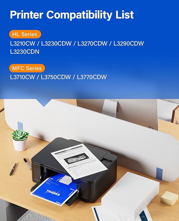 DR223CL DR-223CL Drum Unit (Not Toner)Set 4-Pack Replacement Compatible for Brother DR-223CL Imaging Drum HL-L3270CDW HL-L3210CW MFC-L3770CDW HL-L3290CDW MFC-L3750CDW L3710CW L3230CDW L3230CDN Printer