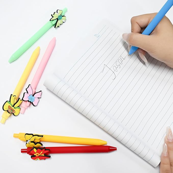 Bow Pens 10Pcs Novelty Gel Pens Coquette Aesthetic Colorful Bowknot kawaii Black Ink Pen Funny Ballpoint Pen Bulk Cute Bows Student Office Supplies Party Favor Back to School gifts for Girls Women