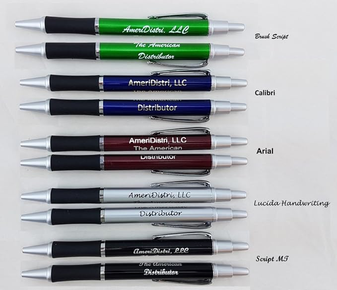 ezpencils - Personalized - Elegant Tip and Click Silver Accents on Black Solid Color Body and Black Grip - Bullet Ballpoint Pens - 12 pkg - ** FREE PERZONALIZATION **