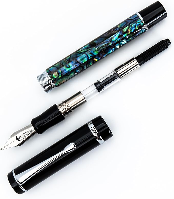 Conklin Duragraph Fountain Pen Abalone Nights - Stub Nib, Premium Writing Instrument for Calligraphy & Signatures