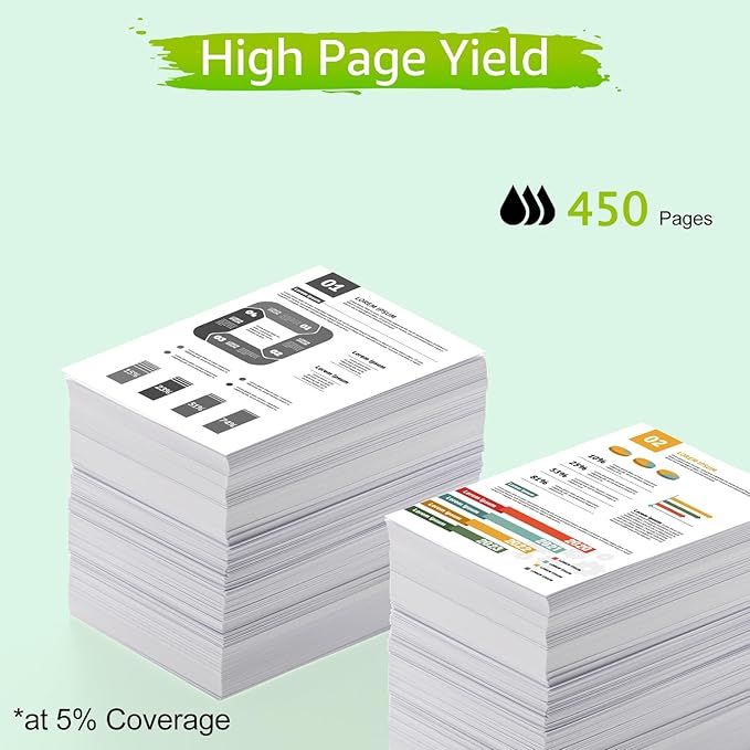 greencycle 65XL Black Ink Cartridge Replacement for HP 65 XL N9K04AN Compatible with Envy 5055 5052 5058 Deskjet 2655 2652 2622 3720 3730 3752 3758 All-in-One Printer (Black, 1 Pack)