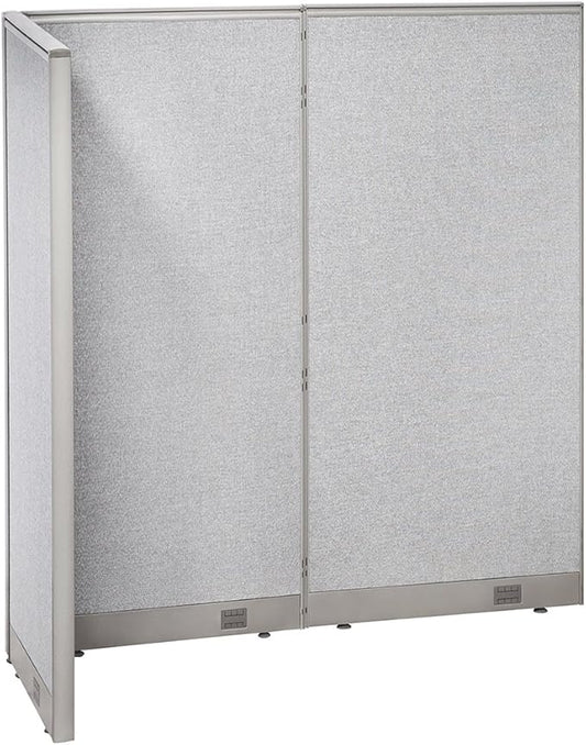 GOF Freestanding L Shaped Office Partition, Large Fabric Room Divider Panel, 30" D x 60" W x 72" H