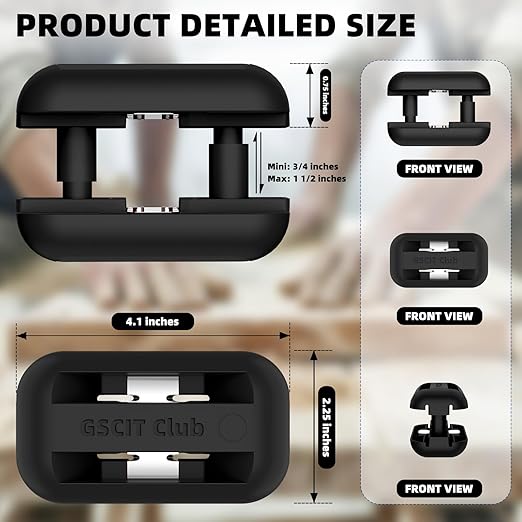 GSCIT Club Edge Banding Trimmer, Tungsten Carbide Blades Hand Planer Edge Bander for Burrs Edge Corner Planer Wood Scraper Edge Banding Tools Cutter for PVC ABS Melamine (Black)