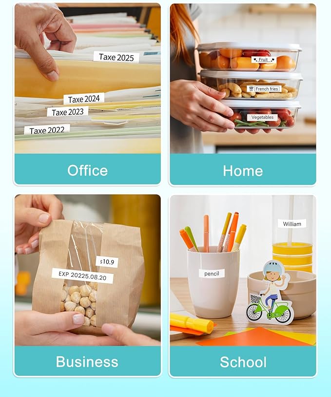 Colorty Label Maker Tape Refill Compatible with TZ TZe Tape 12mm 0.47 Laminated White TZe-231 TZe231 Replace for Brother P Touch Label Tape PT-D210 D220 1180 1280 1750 2030, 1/2" (12 mm x 8m, 4 Pack