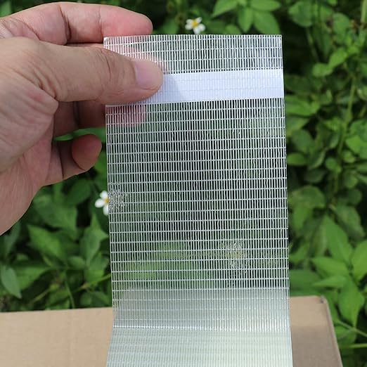 BOMEI PACK Fiber Reinforced Packing Tape, Clear Bi Directional Filament Strapping Tape 3Inch x 55yds 6.7Mil, Total 110yds