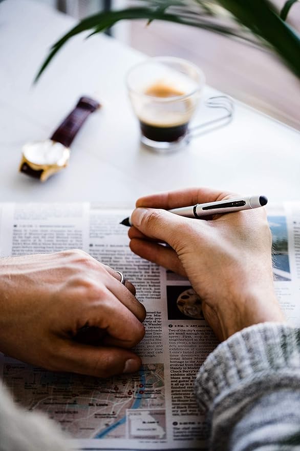 Cross Tech3+ Refillable Tech3+ Presented in a Premium Gift Box - Medium Point, Black Ink, Chrome