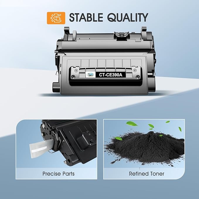 CE390A 90A Black Toner Cartridge 2 Pack Compatible Replacement for HP 90A CE390A 90X CE390X for HP Laserjet Enterprise 600 M601 M602 M603 M4555 MFP M602x M602n M603dn Printer Ink