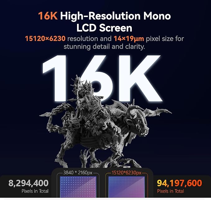 Creality Halot-X1 Combo Resin 3D Printer, 10.1" 16K Mono LCD, 14×19 μm, 170 mm/h High-Speed Printing, Intelligent Resin Management, Fully Assembled Auto Leveling, Large Print Size 8.33*4.66*7.87 in