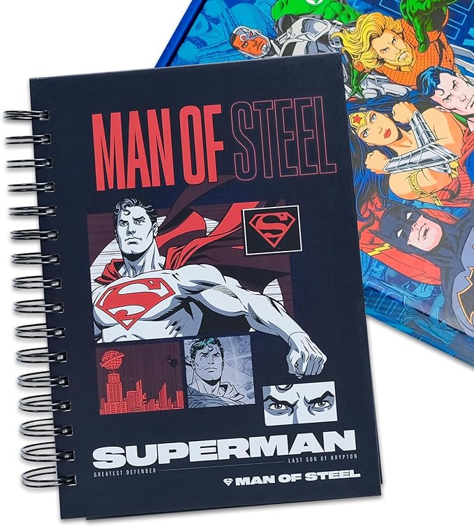 Hero Academic Planner, Weekly Monthly Daily Agenda, Custom Date Organizer for Time Management, Spiral Bound Notebook with Colorful Tabs,Datebooks for School Office Home(Navy Red)