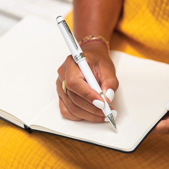 Cross Bailey Light Refillable Fountain Presented in a Everyday Gift Box - Medium Point, Black Ink, Polished Blue