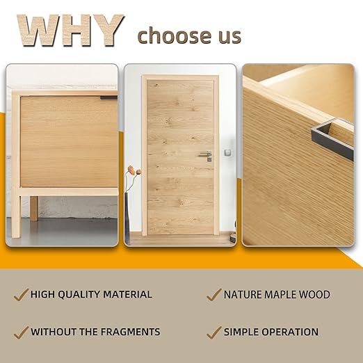 GSCIT Club Maple Edge Banding, 7/8 inch x 25ft roll of Veneer Edge Banding Preglued Flexible, Wood Tape Banding for Cabinet Repair Furniture