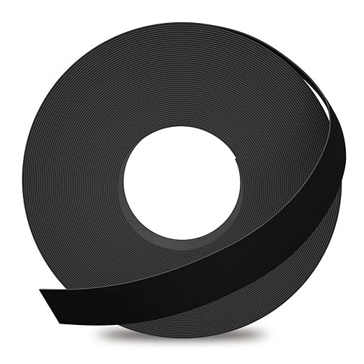 GSCIT Club Black Edge Banding, 3/4 inch x 100ft Melamine Edge Banding with Hot Melt Adhesive Preglued Cabinet Edge Banding Flexible Black Veneer Edging