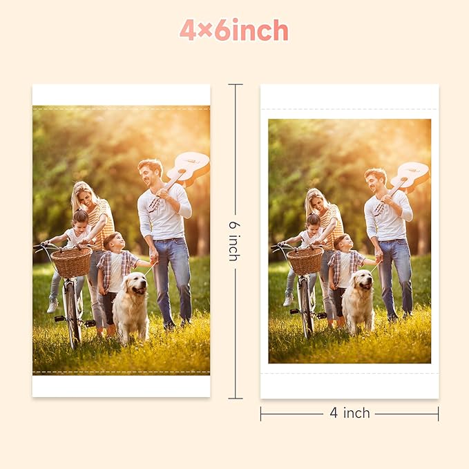 HPRT CP4100 4x6 Instant Photo Printer -Portable Phone Picture Printer + 20 Sheets, Mobile, Wi-Fi, Premium Dye Sublimation (300 DPI) for Pro-Quality Home Prints - Creative Editing App