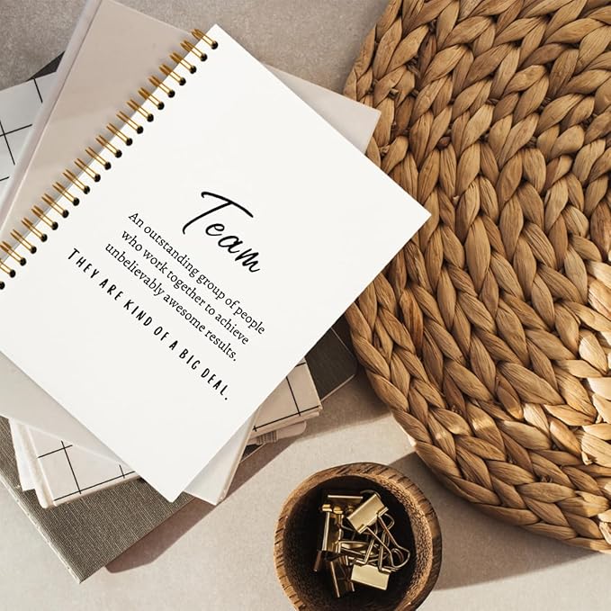 hold fizz Meeting Notebook for Work, Employee Appreciation Gifts, Team Gifts for Employees, Thank You Gifts for Women Men Leader Boss Manager Mentor Coworkers, Journals for Writing, 5.5"x8.3"