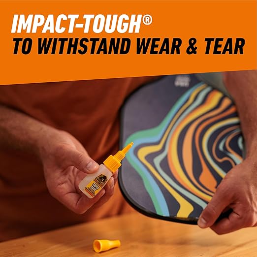 Gorilla Super Glue with Brush & Nozzle Applicator, Clear Glue, 12 Gram (Pack of 1) - All Purpose and Fast Setting for Projects and Repairs