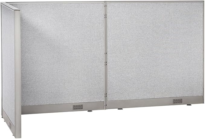 GOF Freestanding L Shaped Office Partition, Large Fabric Room Divider Panel, 36" D x 96" W x 48" H