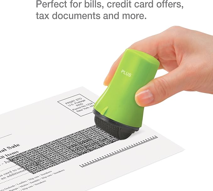 Guard Your ID Wide Advanced Roller 2.0 Identity Theft Prevention Security Stamp Green