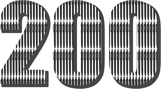 Deegtran 200 Pack Retractable Black Barrel Click Pens, Medium Point, Smooth Ink, 1.0MM