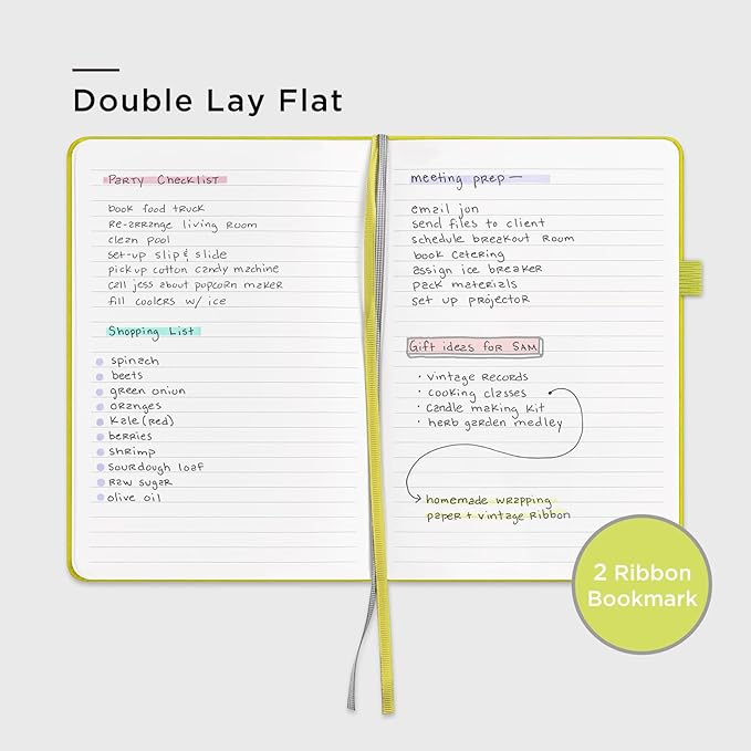 &And Per Se Lined Journal Notebook, 160 Pages, A5 5.7 x 8 inches College Ruled Thick Paper Notebook Journals for Writing, Hardcover Notebooks for Women Men Office School (1 Pack, Lime Green)