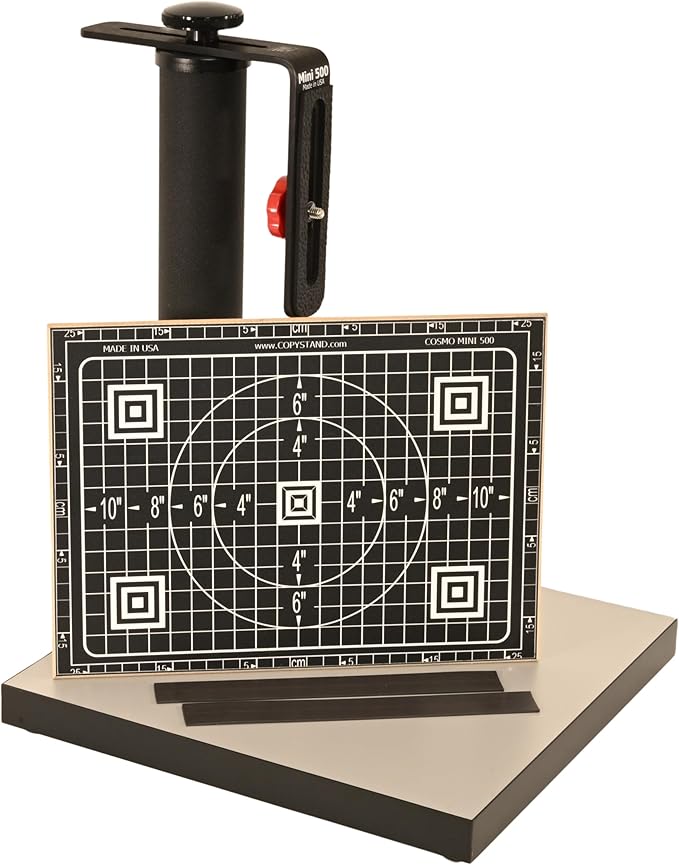 Cosmo Copy Stand, Mini 500, a Compact Tool with Floating Magnet Board for Digitizing Old Photos with Your High-Pixel Camera or Smartphone Instead of Scanning. Made in The USA