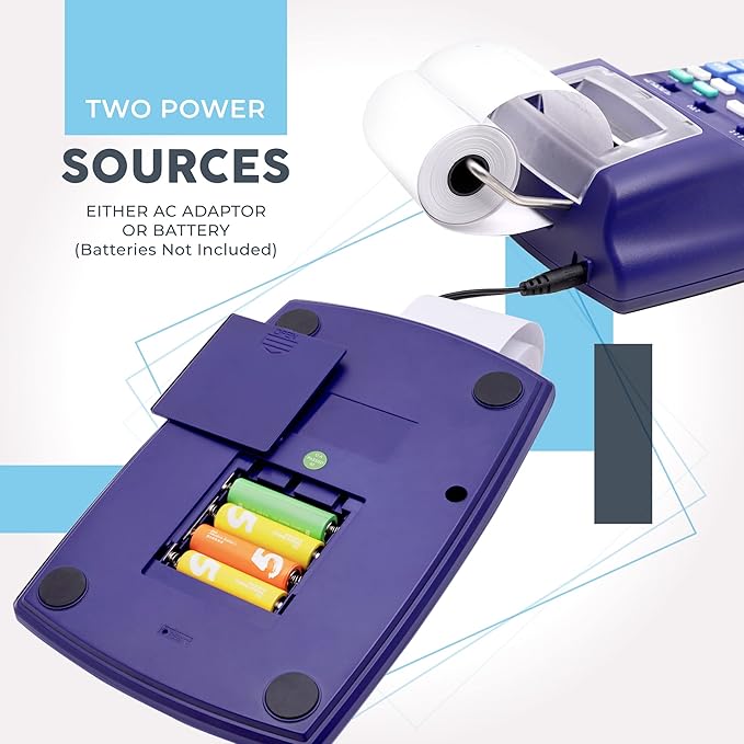 CATIGA New & Upgraded 2025 Printing Calculator Adding Machine 10 Key, Desktop Home Office Calculator with Paper Roll Print Out, Accounting Business Finance