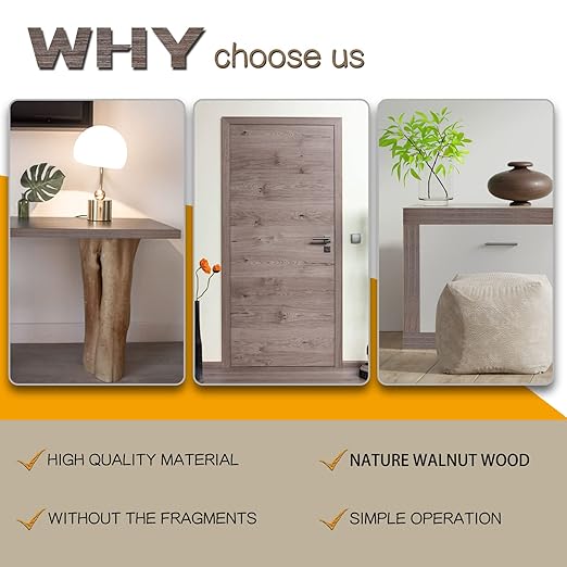 GSCIT Club Walnut Edge Banding, 1 inch x 25ft roll of Veneer Edge Banding Preglued Flexible, Real Wood Tape Banding