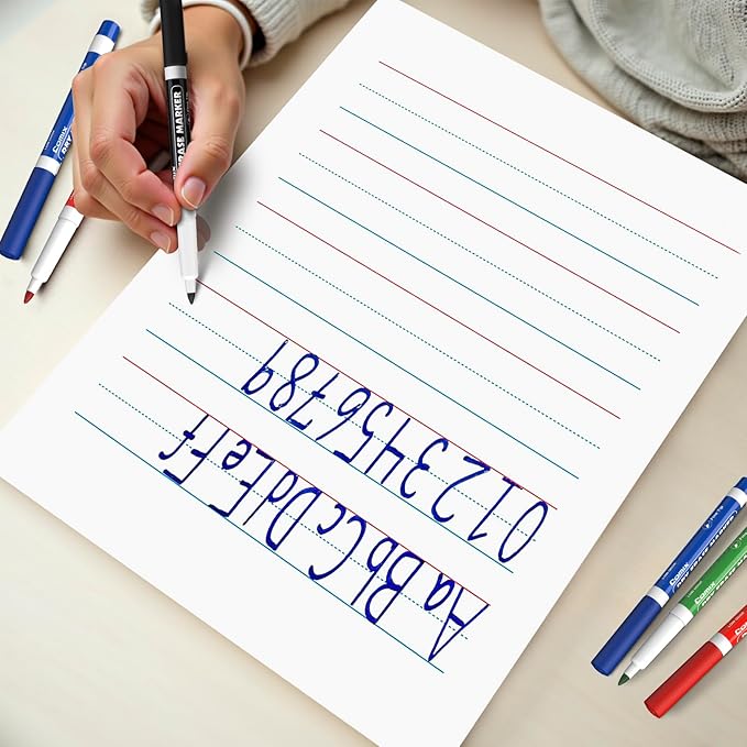 Comix Low Odor Dry Erase Markers, Fine Tip Whiteboard Markers, 36 Bulk 12 Assorted Colors Markers for Kids Teachers Office & School Supplies