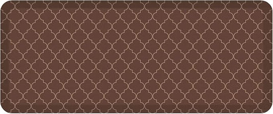 GelPro Anti-Fatigue Designer Comfort Kitchen Floor Mat, 20x48, Trellis Walnut Stain Resistant Surface with 3/4” Thick Ergo-Foam Core for Health and Wellness
