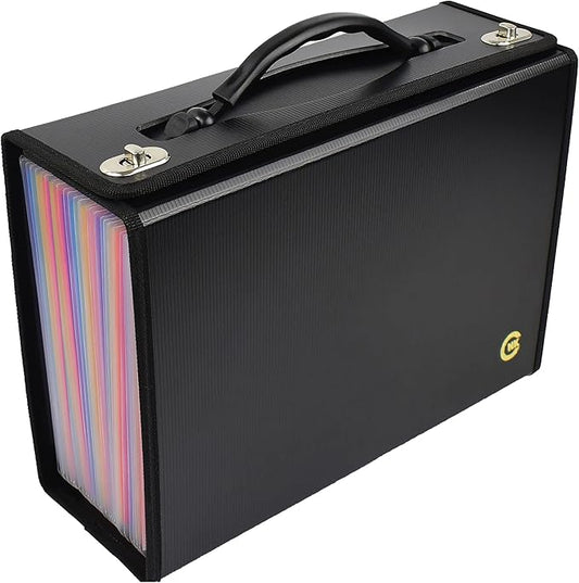 CNK Accordion File Folders with 36 Pockets Organizer for Document Paper Storage Folder Documents Expanding Binder Folio Pocket Receipt Filing Expandable Files Dividers Labels Letter Durable Handle