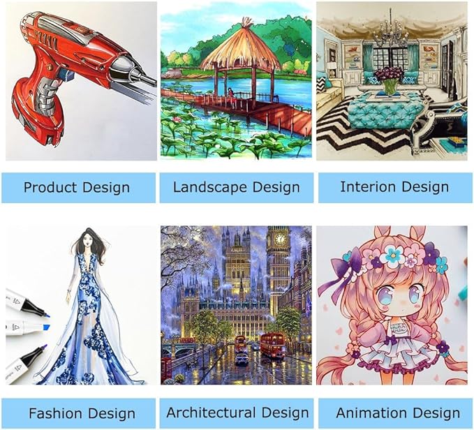 Caliart Art Markers 168 Colors Dual Tip Sketch Pens, Easter Basket Stuffers for Kids Teens Toddler, Permanent Alcohol Based Markers for Adult Book Eggs Decorations Gift Drawing Supplies Kit