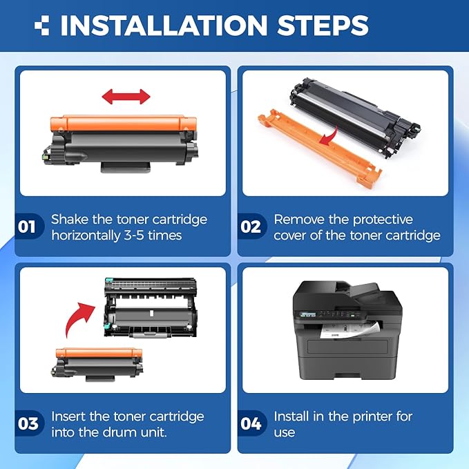 DR830 Drum Unit (Not Toner) 2-Pack Replacement for Brother DR-830 Imaging Drum Compatible for HL-L2460DW HL-L2405W HL-L2480DW MFC-L2820DW DCP-L2640DW MFC-L2900DW HL-L2400D HL-L2460DW XL Laser Printer