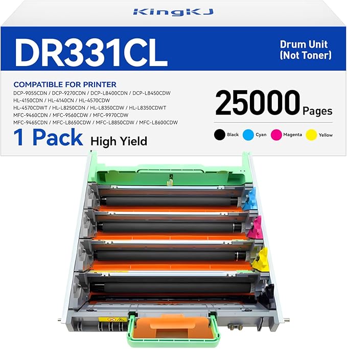 DR331CL Drum Unit Compatible Replacement for Brother DR-331CL Imaging Drum MFC-L8850CDW HL-L8350CDW MFC-L8600CDW HL-4150CDN MFC-9970CDW DCP-L8400 9050 9055 L8450 HL-L8250 L8650 L8850 4570CDW Printer
